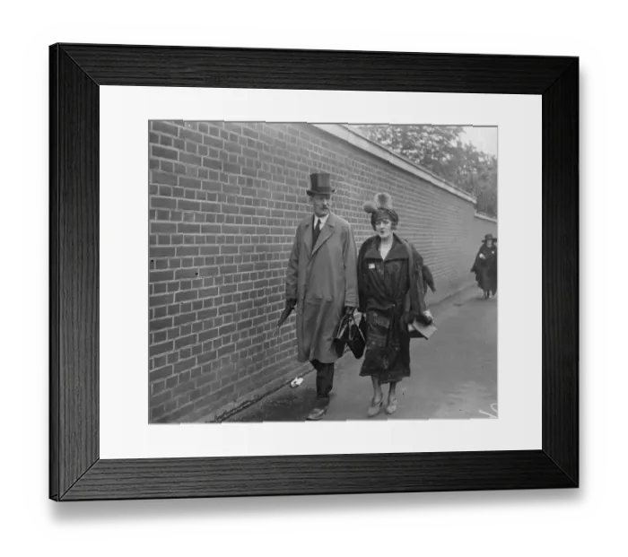 Framed Print : Ascot. Lady Bingham arriving. 19 June 1923 Framed Print : Ascot. Lady Bingham arriving. 19 June 1923
