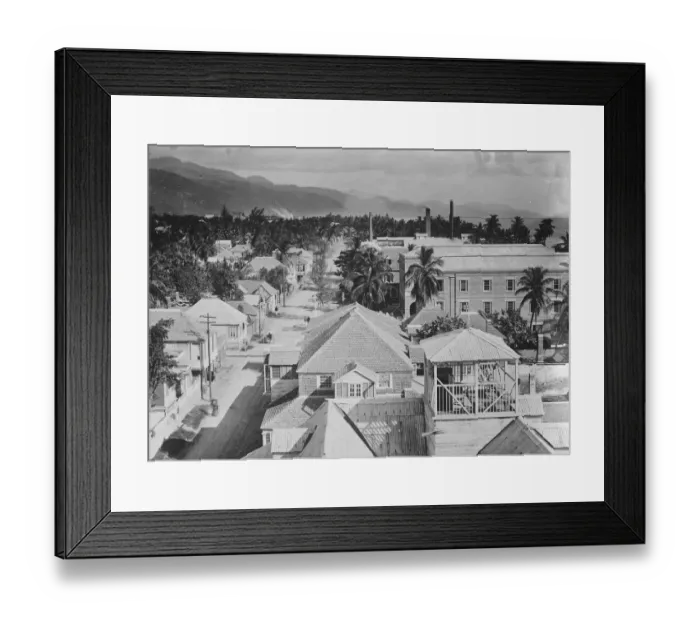 Framed Print : Jamaica. A view of the East End of Kingston. 14 January 1927 Framed Print : Jamaica. A view of the East End of Kingston. 14 January 1927