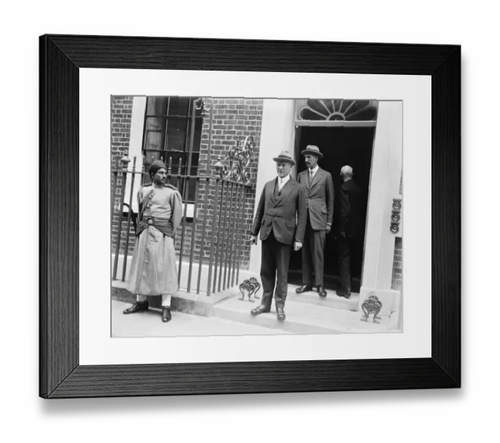 Framed Print : The Empire builders. General Smuts leaving the Imperial Conference at No 10, Downing Street Framed Print : The Empire builders. General Smuts leaving the Imperial Conference at No 10, Downing Street
