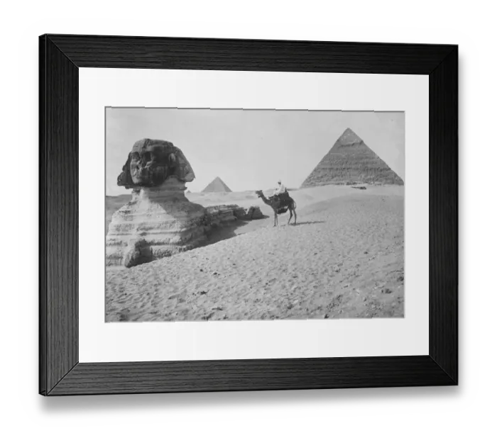 Framed Print : Egypt. The Sphinx and Pyramids. 3 May 1932
