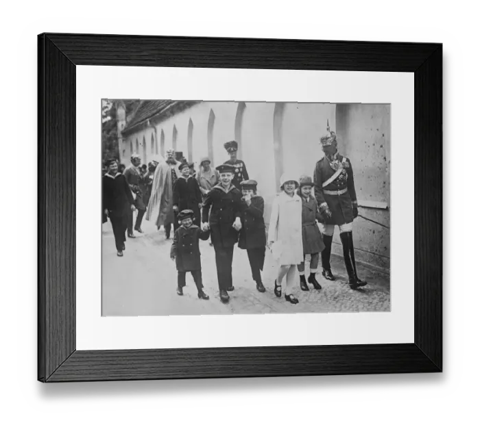 Framed Print : Youngest sons of the ex Crown Prince of Germany confirmed at Pfingst Church, Potsdam