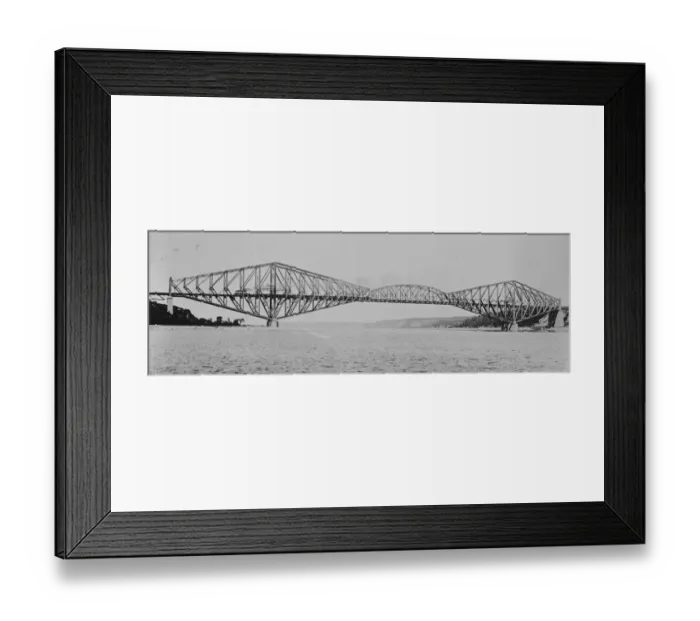 Framed Print : The Quebec Bridge which spans the St Lawrence River some 7 miles upstream from Quebec City