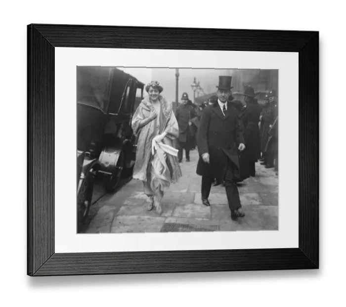 Framed Print : State Opening of Parliament. Lord and Lady Stanhope. 13 February 1923