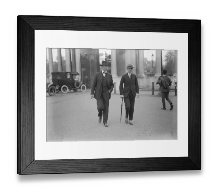 Framed Print : King and Queen of Belgium in London. Albert 1, King of the Belgians ( left ) takes Framed Print : King and Queen of Belgium in London. Albert 1, King of the Belgians ( left ) takes
