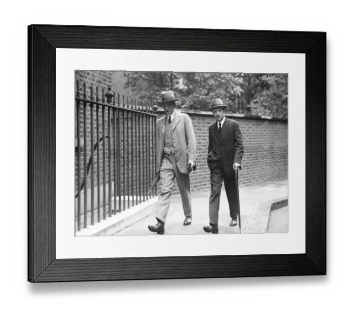 Framed Print : Coal Cabinet meeting at No 10, Downing Street. Sir A Steel Maitland ( left ) arriving