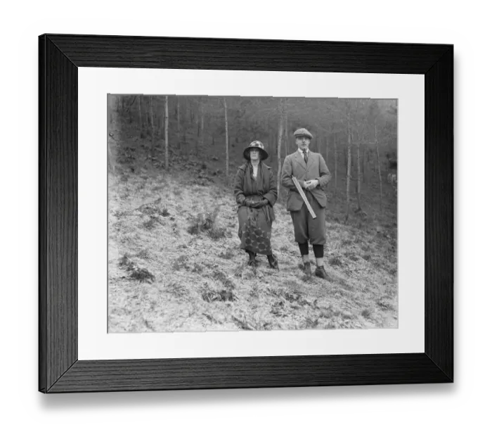 Framed Print : Lord Denmans shooting party at Balcombe place, Sussex. Lord and Lady St Oswald Framed Print : Lord Denmans shooting party at Balcombe place, Sussex. Lord and Lady St Oswald