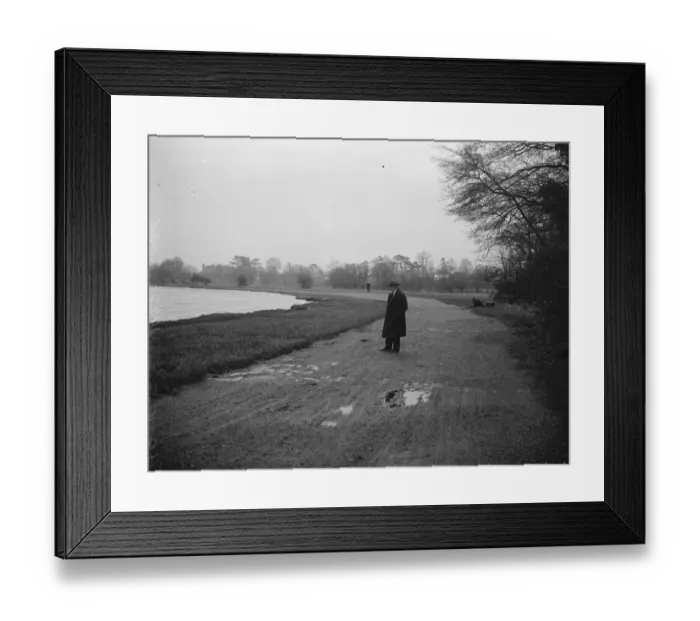 Framed Print : Where Julius Caesar crossed the river. War Close Meadow, Walton on Thames, where Framed Print : Where Julius Caesar crossed the river. War Close Meadow, Walton on Thames, where