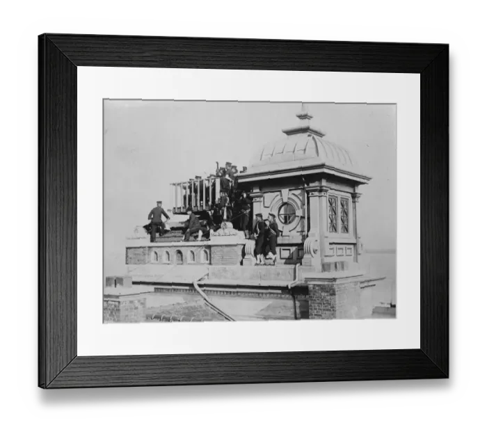 Framed Print : Japanese foresight in Hankow. A view of a specially constructed look out tower Framed Print : Japanese foresight in Hankow. A view of a specially constructed look out tower