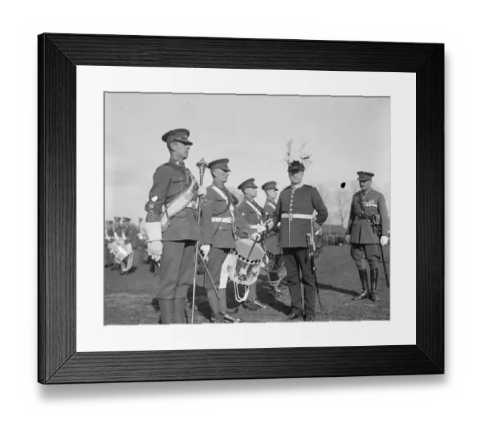 Framed Print : Welcome home to the 1st Essex at Chelmsford. Lord Lambourne inspects the battalion Framed Print : Welcome home to the 1st Essex at Chelmsford. Lord Lambourne inspects the battalion