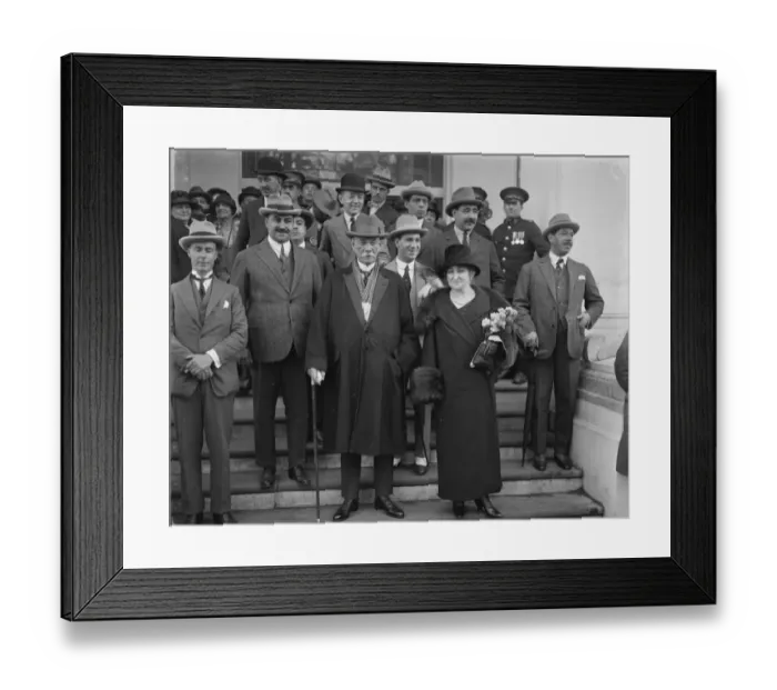 Framed Print : Zaghlul Pasha Premier of Egypt visit Wembley Zaghlul Pasha and his wife leaving Framed Print : Zaghlul Pasha Premier of Egypt visit Wembley Zaghlul Pasha and his wife leaving