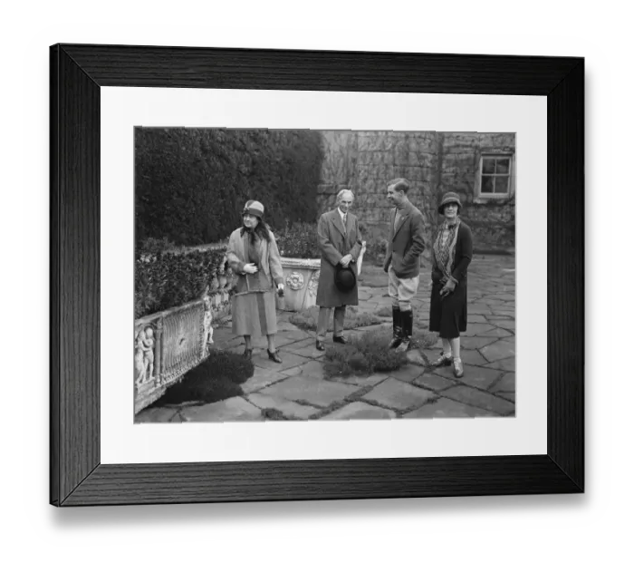 Framed Print : Mr and Mrs Henry Ford with Lady Astor and the Honourable H W Astor on the terrace at Cliveden Framed Print : Mr and Mrs Henry Ford with Lady Astor and the Honourable H W Astor on the terrace at Cliveden