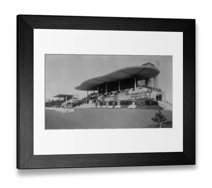 Framed Print : The Prince of Wales to visit the Argentine. The fine enclosure and stand of