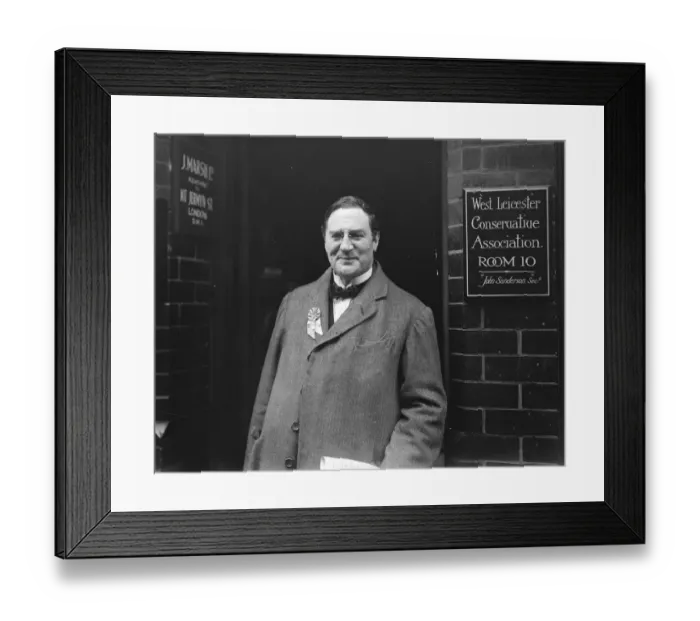 Framed Print : Conservative candidate for leicester to oppose Mr CHurchill Captain Alfred Instone Framed Print : Conservative candidate for leicester to oppose Mr CHurchill Captain Alfred Instone
