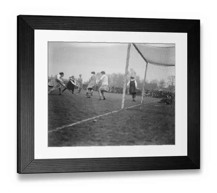 Framed Print : England versus Scotland, ladies hockey at Richmond. 16 March 1921 Framed Print : England versus Scotland, ladies hockey at Richmond. 16 March 1921