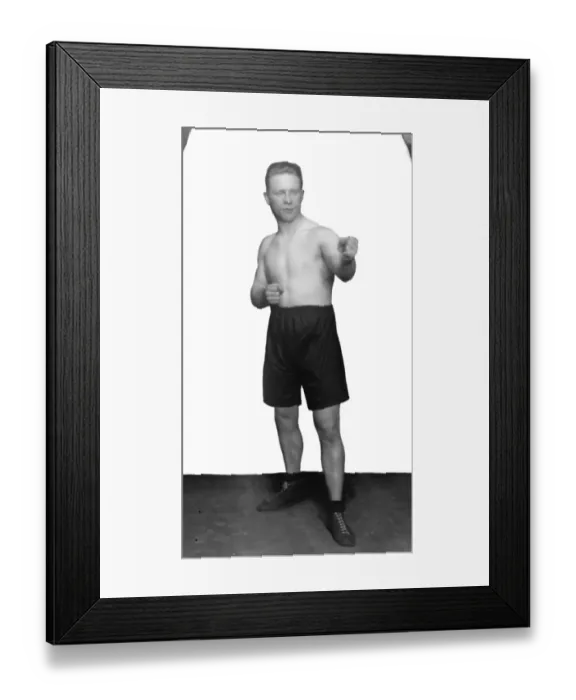 Framed Print : Albert Rogers in a sparring pose. 1925 Framed Print : Albert Rogers in a sparring pose. 1925