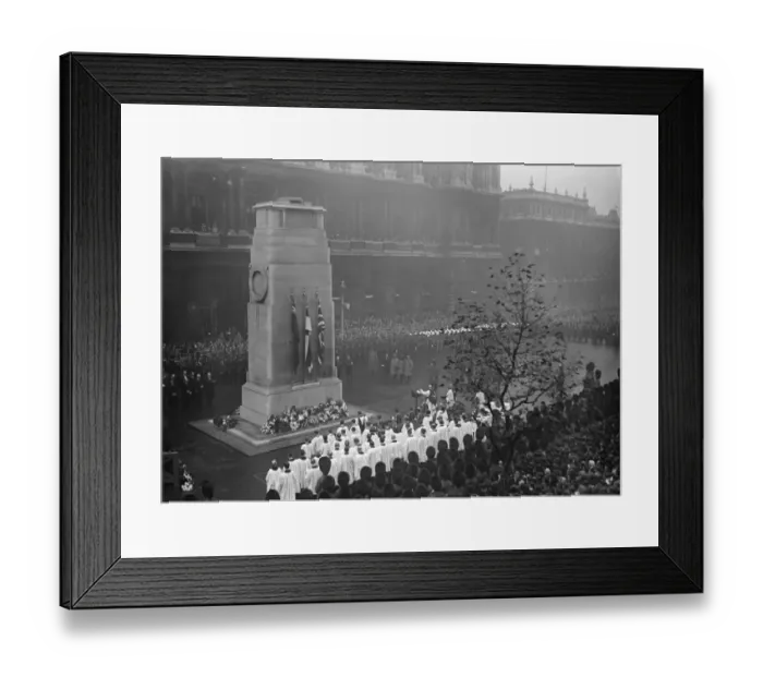 Framed Print : 10th anniversary of the Armistice. A general view of the scene round the Cenotaph in Whitehall Framed Print : 10th anniversary of the Armistice. A general view of the scene round the Cenotaph in Whitehall