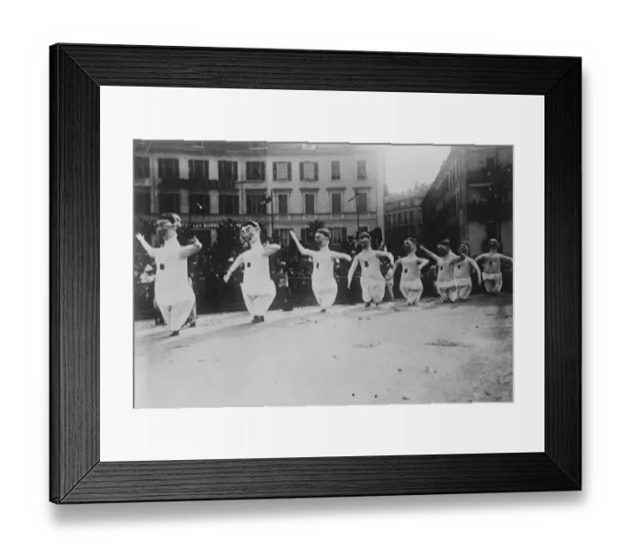 Framed Print : King Carnival at Nice. Masqueraders dancing in the streets. 27 January 1921 Framed Print : King Carnival at Nice. Masqueraders dancing in the streets. 27 January 1921