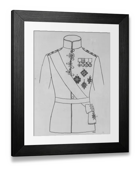 Framed Print : Illustration from Mr H Tendells new book Dress and Insignia Worn at Court