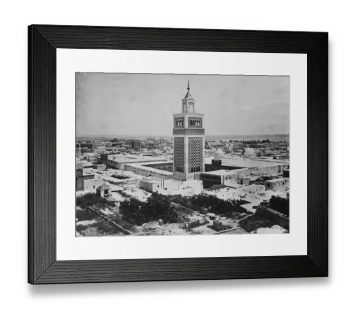 Framed Print : The change of rulers in Tunis. The great El Zitouna Mosque. 12 February 1929 Framed Print : The change of rulers in Tunis. The great El Zitouna Mosque. 12 February 1929