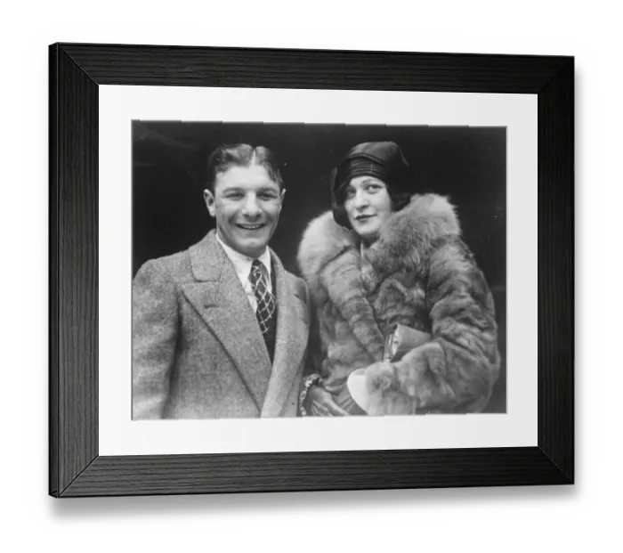 Framed Print : Phil Rosenberg. Posed with fiancee. 1927 Framed Print : Phil Rosenberg. Posed with fiancee. 1927