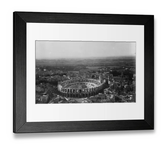 Framed Print : Famous old world town devastated by fire. Historic buildings may be involved. Arles Framed Print : Famous old world town devastated by fire. Historic buildings may be involved. Arles