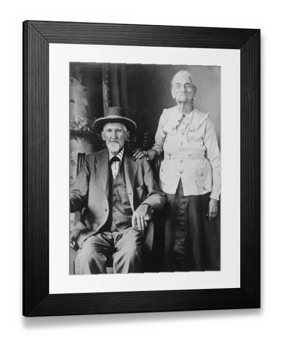 Framed Print : Mr and Mrs Derouen. The oldest married couple in the world 24 April 1926 Framed Print : Mr and Mrs Derouen. The oldest married couple in the world 24 April 1926