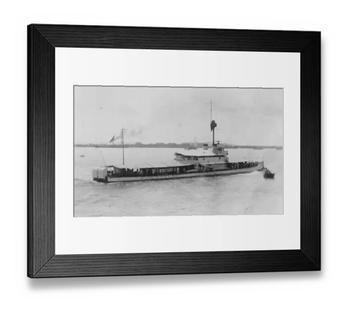 Framed Print : Expedition to rescue British officers in China. HMS Scarab, with Com Darley and crew on board Framed Print : Expedition to rescue British officers in China. HMS Scarab, with Com Darley and crew on board