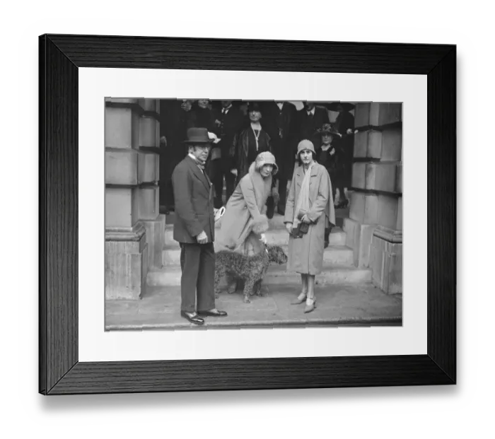 Framed Print : Private view day at the Royal Academy. Sir John and Lady Lavery and their daughter Framed Print : Private view day at the Royal Academy. Sir John and Lady Lavery and their daughter