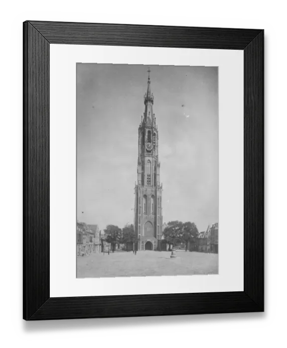 Framed Print : Nieuwe Kerk a landmark Protestant church in Delft, Netherlands. September 1921 Framed Print : Nieuwe Kerk a landmark Protestant church in Delft, Netherlands. September 1921