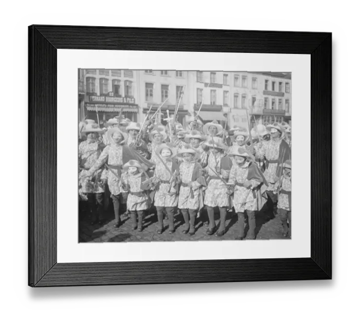Framed Print : Shrove Tuesday carnival at Binch in Binch Some of the young participants in Framed Print : Shrove Tuesday carnival at Binch in Binch Some of the young participants in
