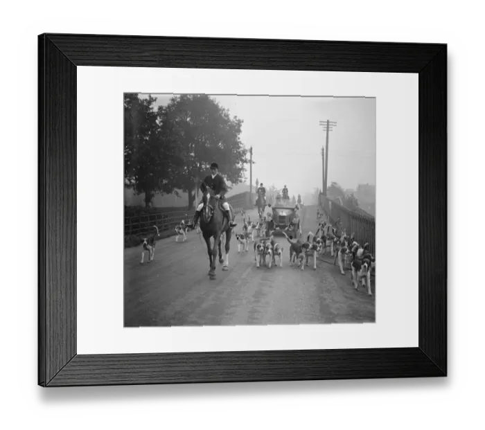 Framed Print : The Garth pack passing through Wellington college village 9 October 1927 Framed Print : The Garth pack passing through Wellington college village 9 October 1927