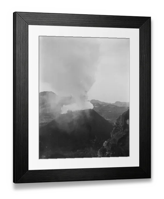 Framed Print : Small crater inside large crater of Vesuvius. 1926 Framed Print : Small crater inside large crater of Vesuvius. 1926