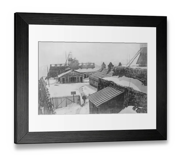 Framed Print : Astronomers cut off from the world. The Observatory at the summit of the Pic du Framed Print : Astronomers cut off from the world. The Observatory at the summit of the Pic du