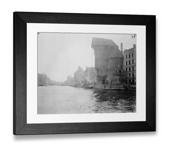 Framed Print : Dantzig, Poland The famous old slave worked crane 24 October 1921 Framed Print : Dantzig, Poland The famous old slave worked crane 24 October 1921