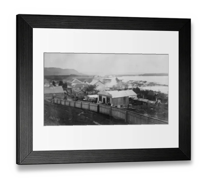 Framed Print : New Zealand. Rotorua, the famous Spa showing the hot springs. 21 February 1927 Framed Print : New Zealand. Rotorua, the famous Spa showing the hot springs. 21 February 1927