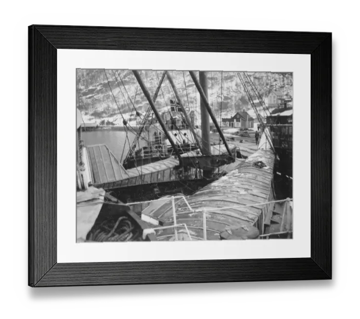 Framed Print : Amundsen Ellsworth Polar Flight Some of the huge cases containing the parts of Framed Print : Amundsen Ellsworth Polar Flight Some of the huge cases containing the parts of