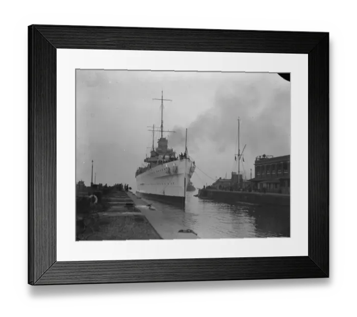 Framed Print : HMS Cumberland at Chatham. 13 December 1927 Framed Print : HMS Cumberland at Chatham. 13 December 1927