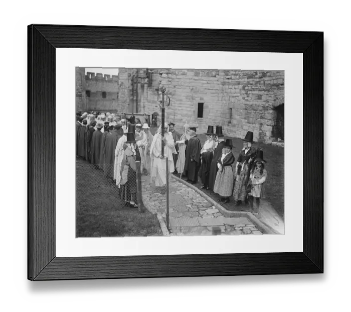 Framed Print : Welsh National Eisteddfod at Carnarvon The picturesque procession through the grounds Framed Print : Welsh National Eisteddfod at Carnarvon The picturesque procession through the grounds