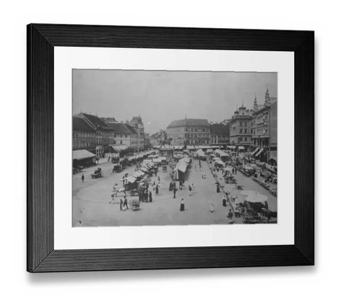 Framed Print : Yugoslavia. Zagreb ( Agram ) Croatian peasants in the Jelacie Market. January 1929 Framed Print : Yugoslavia. Zagreb ( Agram ) Croatian peasants in the Jelacie Market. January 1929