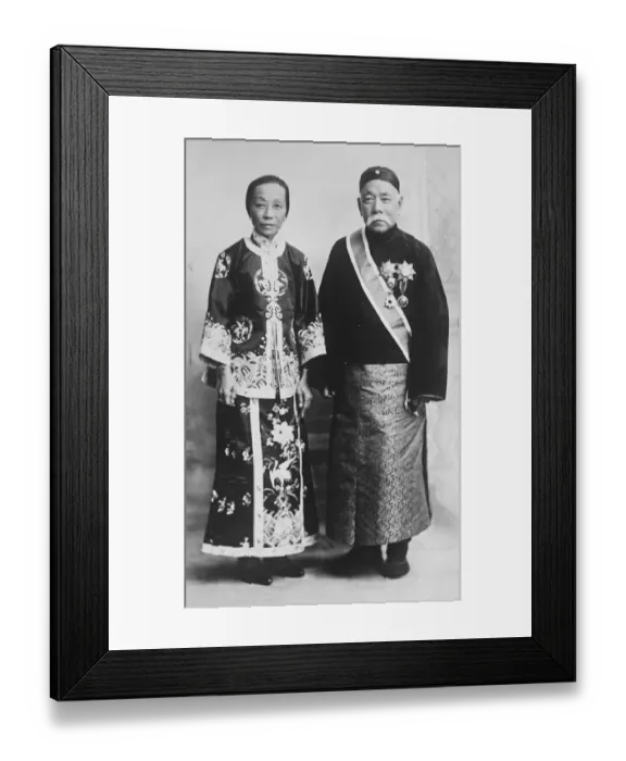 Framed Print : Investiture by Prince George. Sir Shou son Chow, who was recently invested by Framed Print : Investiture by Prince George. Sir Shou son Chow, who was recently invested by