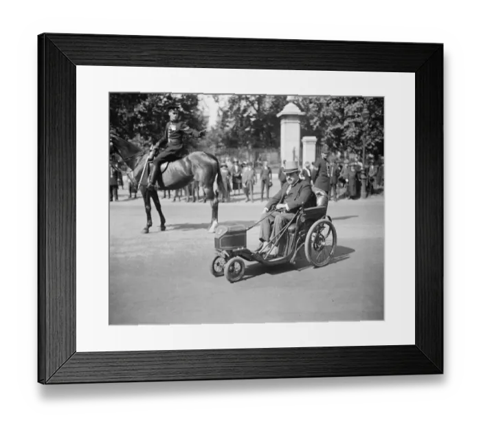 Framed Print : Royal Garden Party at Buckingham Palace Mr Cohen MP arriving in his motor bath chair 26 Framed Print : Royal Garden Party at Buckingham Palace Mr Cohen MP arriving in his motor bath chair 26