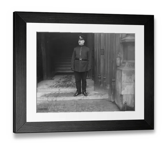 Framed Print : Mr A E Sellicks, Inspector of Police attending the House of Commons, has just completed Framed Print : Mr A E Sellicks, Inspector of Police attending the House of Commons, has just completed