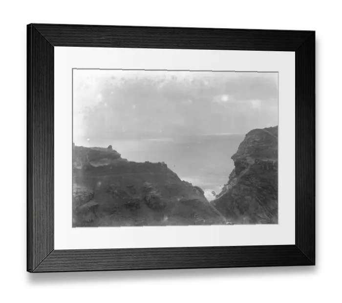 Framed Print : Tintagel and Tintagel Castle ( King Arthurs Castle ), Cornwall Framed Print : Tintagel and Tintagel Castle ( King Arthurs Castle ), Cornwall