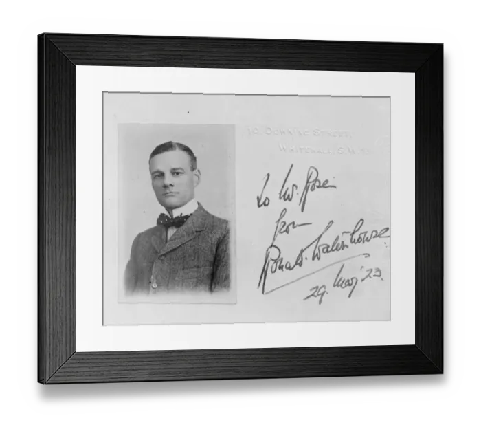 Framed Print : Sor Ronald Waterhouse, private secretary to Mr Stanley Baldwin and Mr Bonar Law 4 Framed Print : Sor Ronald Waterhouse, private secretary to Mr Stanley Baldwin and Mr Bonar Law 4