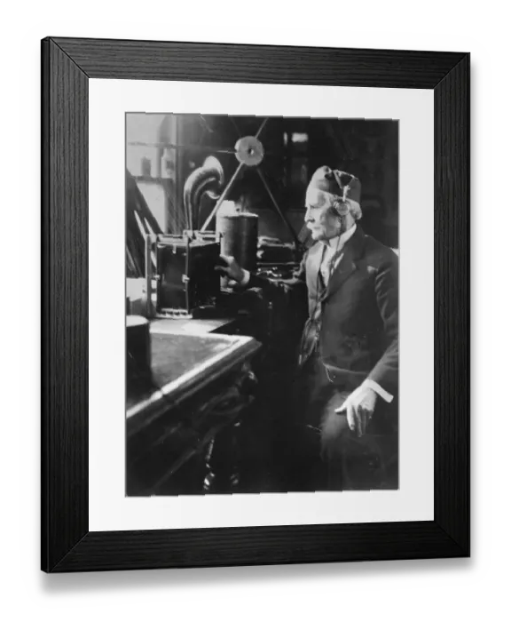 Framed Print : Talked to London by underground radio. From his home in Hyattsville, USA, Dr
