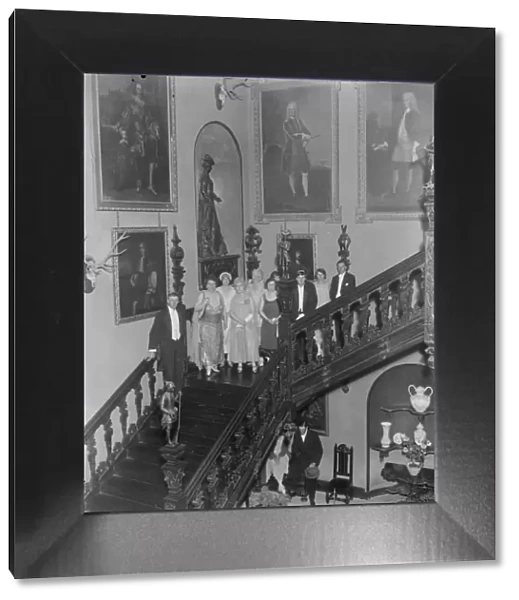At Blickling Hall, Aylsham, Norfolk, the famous staircase. 25 September 1925