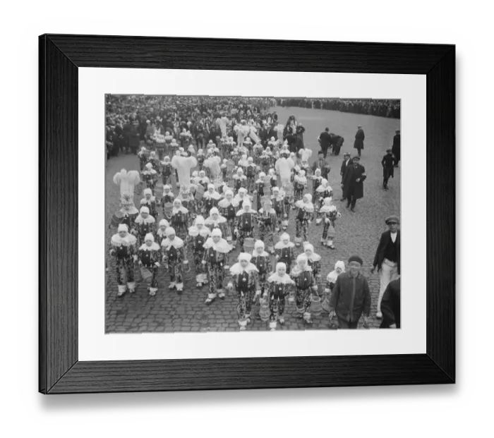 Framed Print : Shrove Tuesday carnival at Binch in Binch The finale in the Grand Place 25 February Framed Print : Shrove Tuesday carnival at Binch in Binch The finale in the Grand Place 25 February