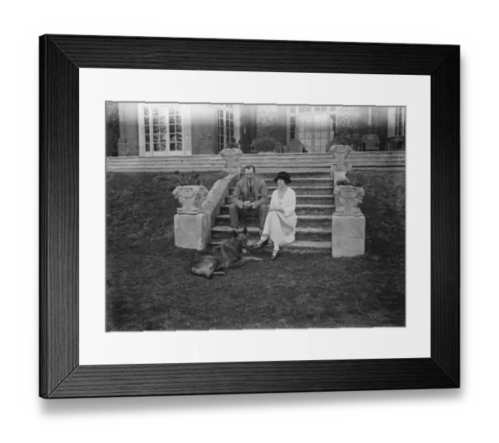 Framed Print : Lord and Lady Terrington at their home Binfield, Marlow 30 October 1921 Framed Print : Lord and Lady Terrington at their home Binfield, Marlow 30 October 1921