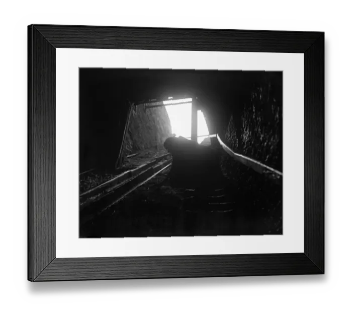 Framed Print : Miss Edna Maude in the Mushroom Tunnel at Corsham, Wiltshire Framed Print : Miss Edna Maude in the Mushroom Tunnel at Corsham, Wiltshire