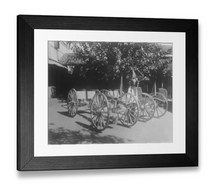 Framed Print : Baroda. Famous gold and silver guns. 18 November 1921 Framed Print : Baroda. Famous gold and silver guns. 18 November 1921